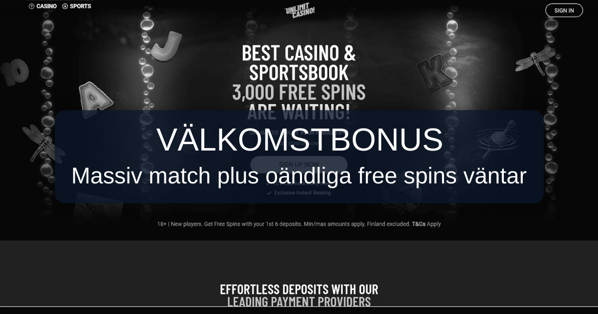 Unlimit Casino för svenska spelare